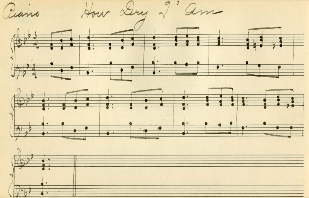  Sheet music for "How Dry I Am"